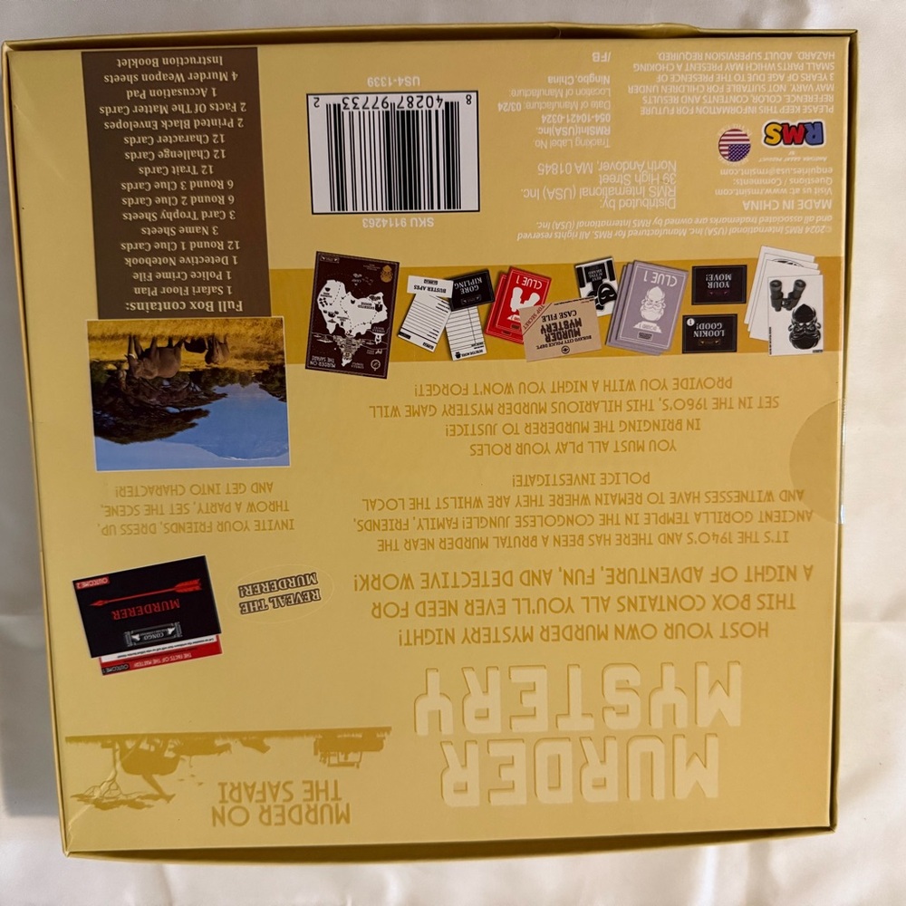 Murder Mystery Game Box
